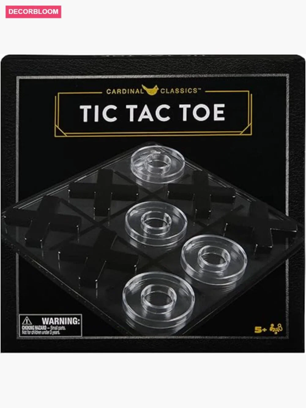 Classic Tic Tac Toe Board Game, Modern Coffee Table Décor, 2 Players - Picture 1 of 7